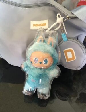 POP MART Labubu Flocked Figure with Protective Case - Collectible Blind Box Toy Gift for Kids, Rare Display Decor (2025 New)